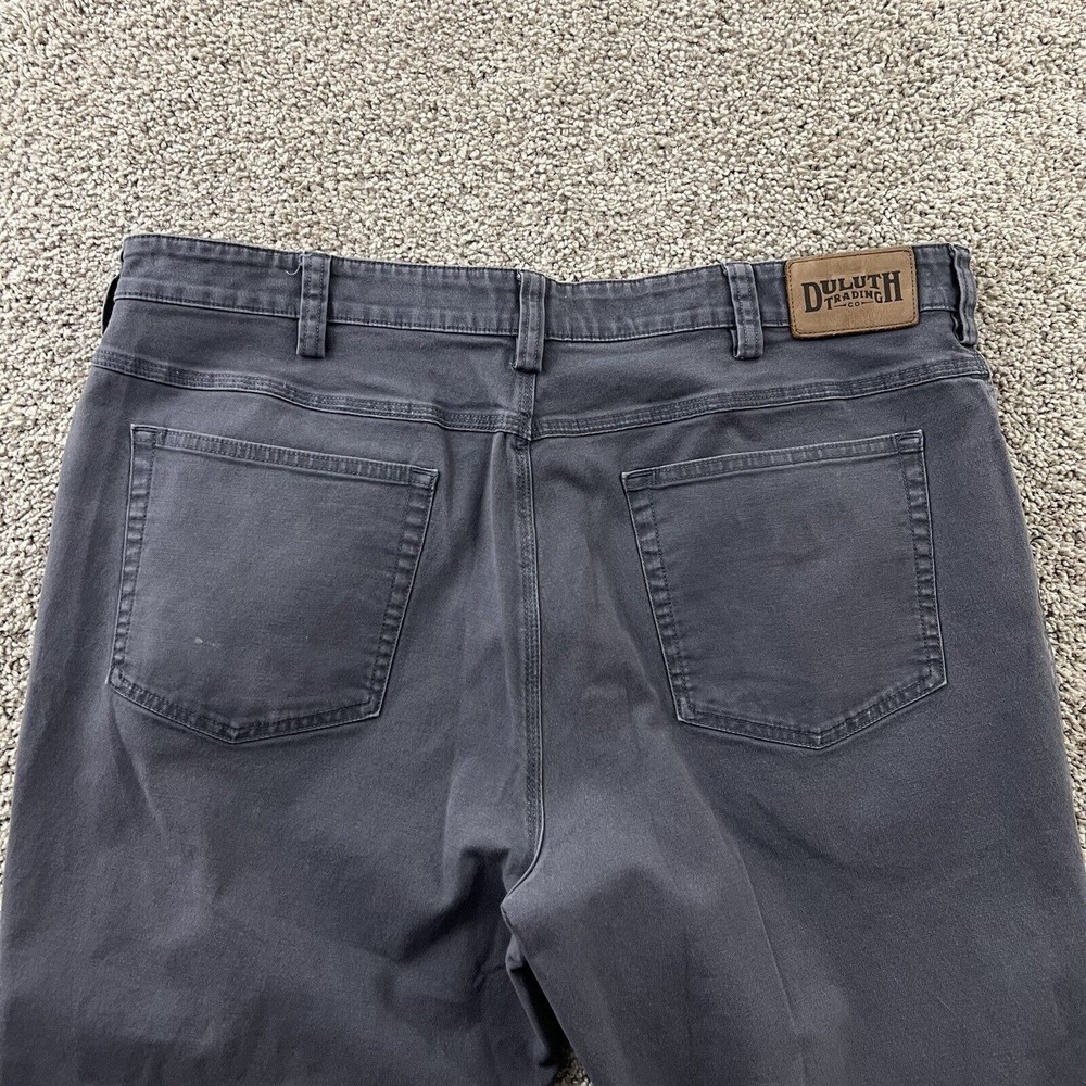 Duluth Trading Pant Men 40x30 Blue Gray Flex Fire Hose Workwear Heavy Duty 36x28 - Picture 14 of 16